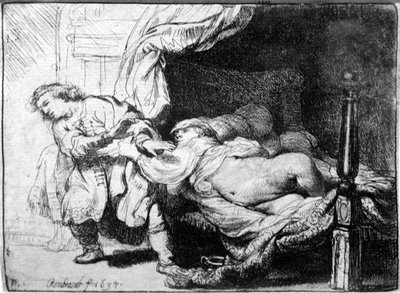 Joseph und die Frau des Potiphar von Rembrandt van Rijn